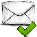 Accept, Email Black icon