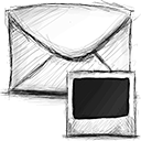 photo, Email Black icon