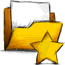 Folder, Starred Gold icon