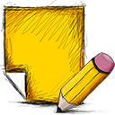 Edit, Note Gold icon