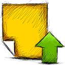 upload, Note Gold icon