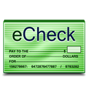 E, echeck, Check Black icon