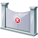 Entry, restricted Black icon