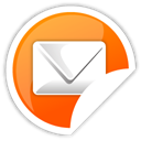 Orange, mail Black icon
