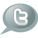 twitter, speech, Bubble DarkGray icon