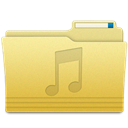 music, Folder Khaki icon