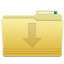 Folder, Downloads Khaki icon