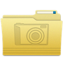 Pictures, Folder Khaki icon