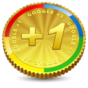 google, Google+, plus, +1, coin, One Goldenrod icon