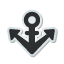 Anchor, sticker Black icon