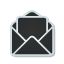 sticker, open, mail DarkSlateGray icon
