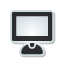 monitor, sticker Black icon