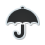 Umbrella, sticker Black icon