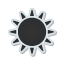 sticker, weather, sun Black icon