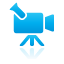 Blue, camcorder Black icon