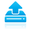 Blue, Hard, upload, drive DeepSkyBlue icon