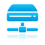 Blue, Hard, network, drive DeepSkyBlue icon