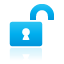 Lock, Blue, Unlock DeepSkyBlue icon