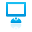 monitor, Blue Black icon