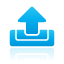 outbox, Blue DeepSkyBlue icon