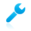 Wrench, Blue Black icon