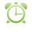 Alarm, Clock, green Black icon
