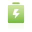 Battery, green Black icon