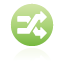 green, shuffle, button Black icon