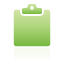 Clipboard, green Black icon