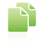 green, documents Black icon