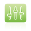 equalizer, green Black icon
