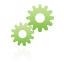 gears, green Black icon
