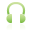 green, Headphone Black icon