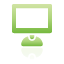 green, monitor Black icon