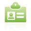 green, card, user Black icon