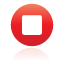 red, stop, button Black icon