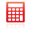 red, calculator Black icon