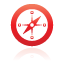 compass, red Black icon