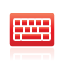 Keyboard, red Crimson icon