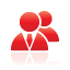 red, Users Crimson icon