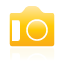 Camera, yellow Black icon