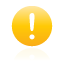Circle, yellow, exclamation Black icon