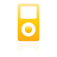 ipod, yellow Black icon