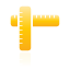yellow, ruler Black icon