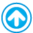 Up, frame, Blue, navigation, Basic DeepSkyBlue icon