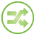 Basic, green, shuffle, button YellowGreen icon