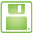 Disk, green, Floppy, Basic YellowGreen icon