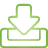 Basic, inbox, green Black icon