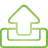 Basic, green, outbox Black icon