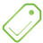tag, Basic, green Black icon